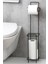Şık Siyah Ayaklı Tuvalet Kağıtlık ve Peçetelik Banyo Aksesuarı 1