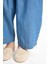 Koyu Mavi Oversize Kesim Lastikli Denim Pantolon 29274 4