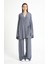 Antrasit Tensel Kumaş Pantolon Kimono Alt/üst Takım 29199 1