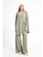 Haki Tensel Kumaş Pantolon Kimono Alt/üst Takım 29199 1