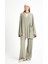 Haki Tensel Kumaş Pantolon Kimono Alt/üst Takım 29199 5