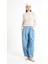 Açık Mavi Oversize Kesim Lastikli Denim Pantolon 29274 1