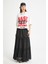 Siyah Beli Lastikli Brodeli Uzun Vual Astarlı Etek 29263 1
