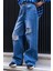 Kadın Yırtık Detaylı Bol Paça Jean Pantolon – Vintage Yüksek Bel Denim 4