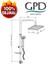 DST24 Duş Seti (5 Fonksiyonlu El Duşu + 250X250) 2