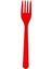 25 Adet Kırmızı Plastik Çatal 18 Cm, Doğum Günü ve Parti Için Uygun 1