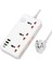 Hoco AC8A 2500W 3 Priz + 3 USB + 30W Type-C Multifonksiyonel Priz Çoğaltıcı Şar - HBPAV7339-39 1