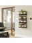 Apotekare Duvar Rafı Siyah 50X52 cm Modern Dekoratif Raf Salon Banyo Mutfak Şık Dayanıklı Kitaplık Organizer 5