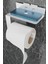 Beyaz Metal Güçlü Yapışkanlı Tuvalet ve Wc Kağıtlık MT92B 2