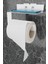 Beyaz Metal Güçlü Yapışkanlı Tuvalet ve Wc Kağıtlık MT92B 5