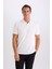 Yeni Sezon Slim Fit Dar Kesim Kısa Kollu Pamuklu Basic Düz Polo Tişört 1