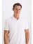 Yeni Sezon Slim Fit Dar Kesim Kısa Kollu Pamuklu Basic Düz Polo Tişört 4