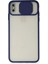 iPhone Xs Max Kılıf Palm Buzlu Kamera Sürgülü Silikon - Lacivert - TOA6997-7505 1