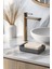 Gri Banyo Seti, 5 Parça Akrilik Kare Çöp Kovası, Sabunluk, Fırçalık Takımı 5