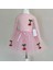 5-6-7 Yaş Kiraz Desenli Kurdela Kuşaklı Astarlı Uzun Kollu Kız Çocuk Tütü Elbise Pembe 1