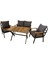 Simhouse Metal Çay Seti 2+1+1 Bahçe Balkon Teras Takımı 6