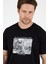 Erkek %100 Pamuk Bisiklet Yaka Kısa Kollu Baskılı T-Shirt Rahat ve Şık Günlük Erkek Tişört 0018 4