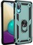 Samsung Galaxy A02 Kılıf Sofya Yüzüklü Silikon Kapak - Yeşil Arbkd 1