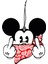mickey Mouse Görselli Çift Yönlü Dekoratif Oto Kokusu ve Oto Aksesuarı 1