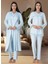 Dvina Effortt Lohusa Sabahlıklı Pijama Takımı Mavi - 4034 1