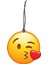 öpücük Atan Emoji Görselli Çift Yönlü Dekoratif Oto Kokusu ve Oto Aksesuarı 1
