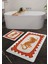Yıkanabilir 2’li Kaymaz Banyo Paspası, Turuncu, 60X100CM ve 50X60CM 1