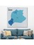 Il ve Ilçeler Haritası Bayburt, Modern Dekoratif Kanvas Tablo, Duvar Dekoru 1290 2
