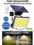 220 LED Solar Duvar Lambası – 5mt Kablo, Kumandalı, 3 Modlu, IP65 Bahçe Aydınlatma Sarı Işık 1