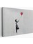 Kırmızı Balonu Uçan Kız Banksy Dekoratif Kanvas Tablo, Duvar Dekoru 5059 1