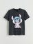 Yeni Sezon Bisiklet Yaka Lilo & Stitch Baskili Kadin Tisort - S5R557Z8 1