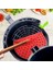 Renkli Isıya Dayanıklı Yıkanılabilir Silikon Fırın ve Airfryer Yuvarlak Pişirme Matı 23 cm 5