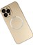Bfs iPhone 14 Pro Max Kılıf Jack Magneticsafe Lens Silikon - Gold 3