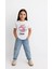 Kız Labubu Çocuk Baskılı T-Shirt - Beyaz 2