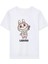 Kız Labubu Çocuk Baskılı T-Shirt - Beyaz 1