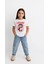 Kız Labubu Çocuk Baskılı T-Shirt - Beyaz 2