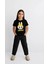 Kız Labubu Çocuk Baskılı T-Shirt - Siyah 2