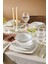 Beyaz 24 Parça 6 Kişilik Zarif Yemek Takımı, Şık ve Şeffaf Tasarım 3