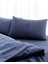 Adrien King Size %100 Pamuk Çizgili Kapaklı Nevresim Takımı - Lacivert 4