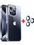 iPhone 15 Pro Max Kılıf Şeffaf Kenarları Silikon Lens Koruyuculu Kapak 1