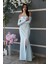 Bebe Mavi Göğüs Taş Işleme Detaylı Drapeli Abiye 9705446.449 1