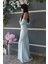 Bebe Mavi Göğüs Taş Işleme Detaylı Drapeli Abiye 9705446.449 4