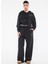 Siyah Kadın Standart Kalıp Sweatshirt Go Rhınestone Crop H - Organıc Cott 1