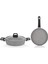 26 cm Set, Basık Tava ve Tencere, Şık Gri Renkli Mutfak Ikilisi 2