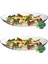 2'li Oval Servis Kayık Tabak 25 Cm, Beyaz, Şık ve Kullanışlı Paket 1