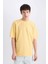 Oversize Geniş Kalıp Ütü Gerektirmeyen Bisiklet Yaka Kısa Kollu Basic Düz Ağır Kumaş Tişört X3926AZ25SP 1