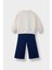 Kız Bebek 2'li Takım Baskılı İçi Yumuşak Tüylü Sweatshirt Eşofman Altı F3744A525AU 4