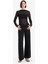Slim Fit Dar Kesim Kayık Yaka Dantel Uzun Kollu Bluz F8116AX25AU 2