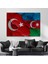 Azerbaycan ve Türk Bayrağı Dekoratif Kanvas Tablo, Duvar Dekoru 6516 2