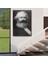 Karl Marx Alman Filozof Siyah Beyaz Dekoratif Kanvas Tablo, Duvar Dekoru 5964 5