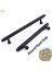 Martin Siyah Metal Kulp 224 mm Mobilya Çekmece Mutfak Dolabı Dolap Modern Kapak Kulpları Grip Desen 1